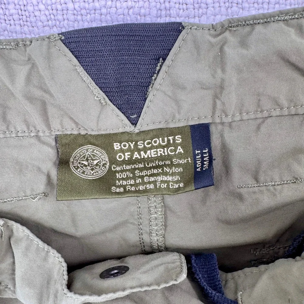 Boy Scouts of America Mens Small BSA Centennial Uniform Cargo Shorts Green